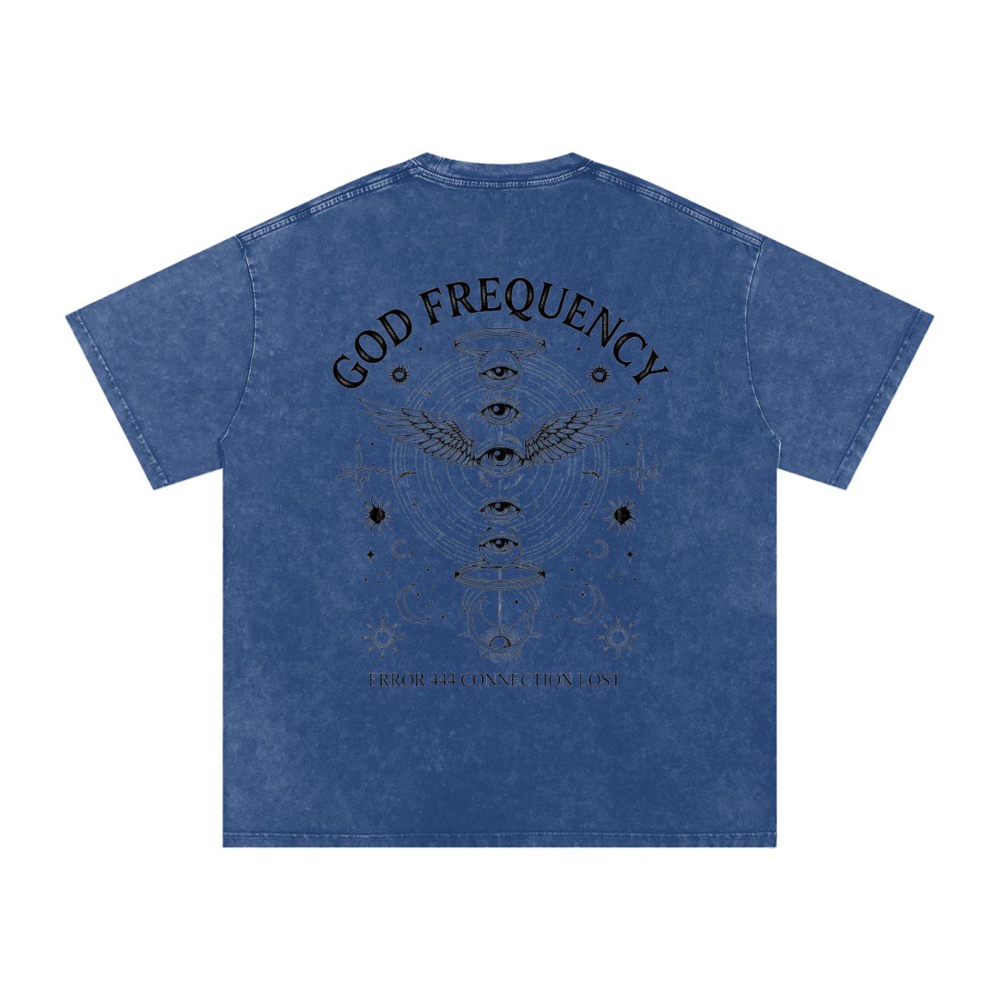 NO SIGNAL Snow Washed Oversized Cotton T-Shirt