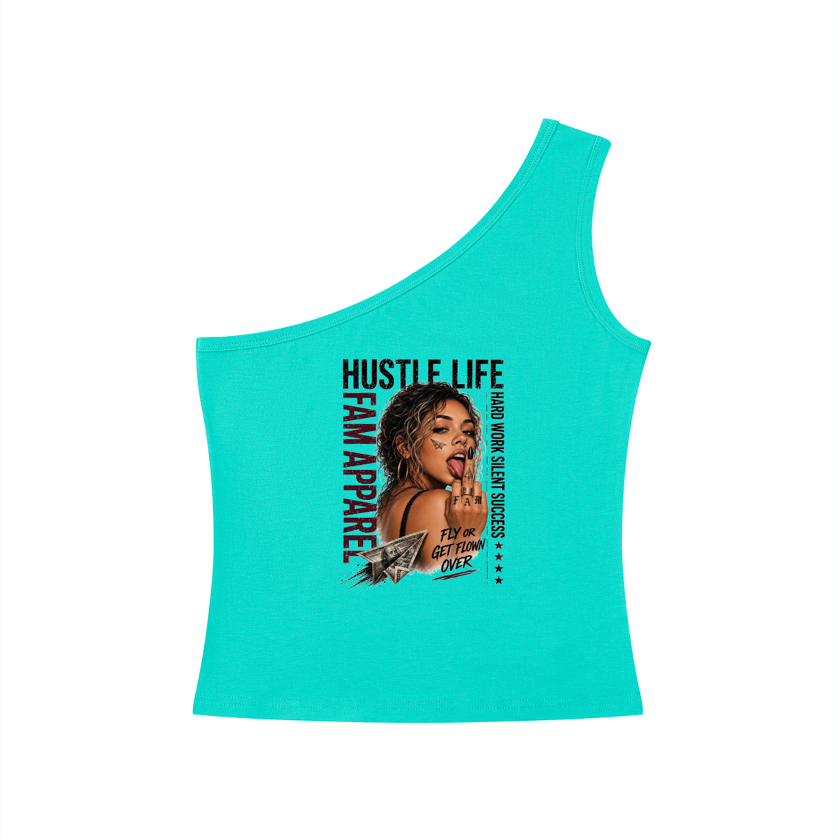 GIRL One-Shoulder Crop T-Shirt