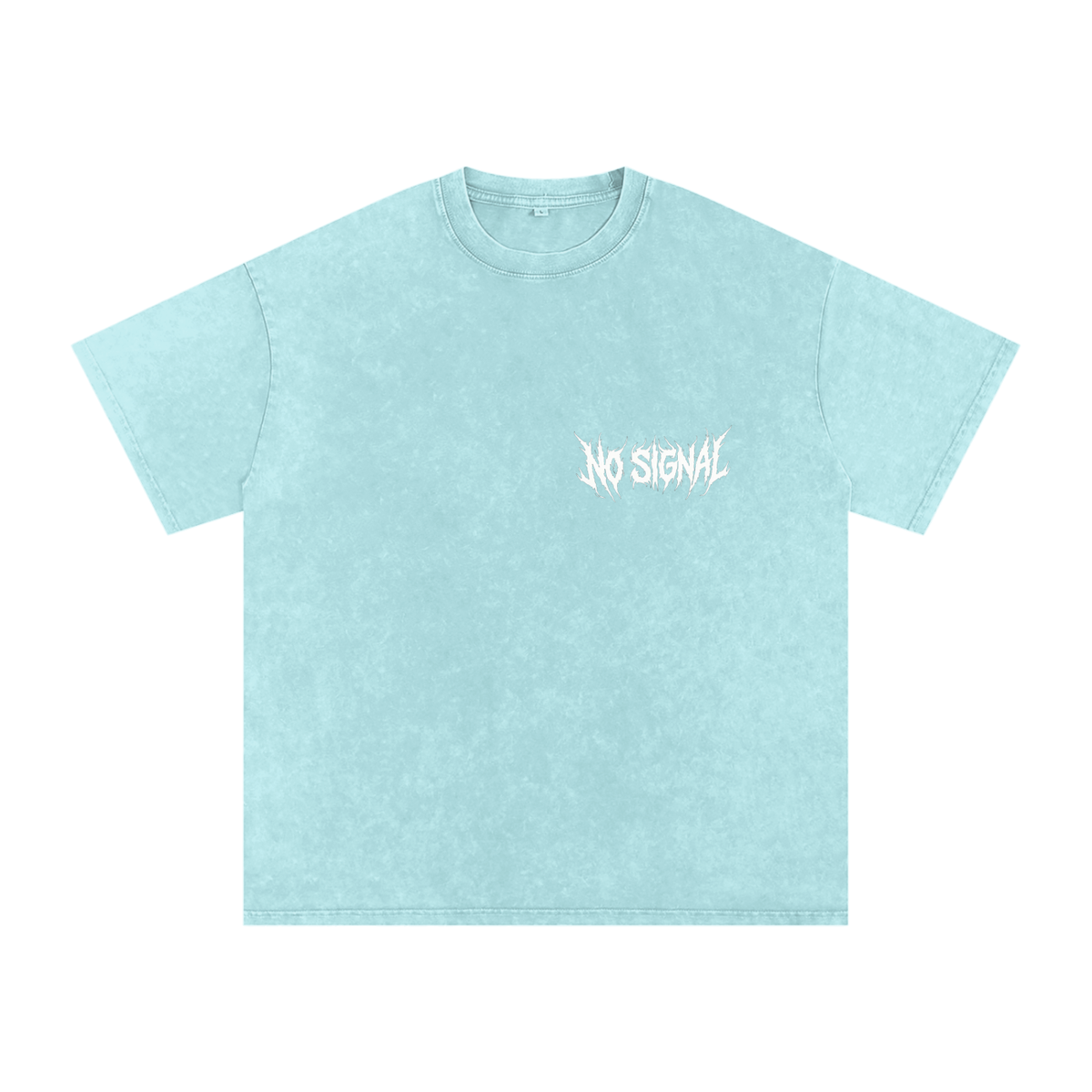 NO SIGNAL Snow Washed Oversized Cotton T-Shirt