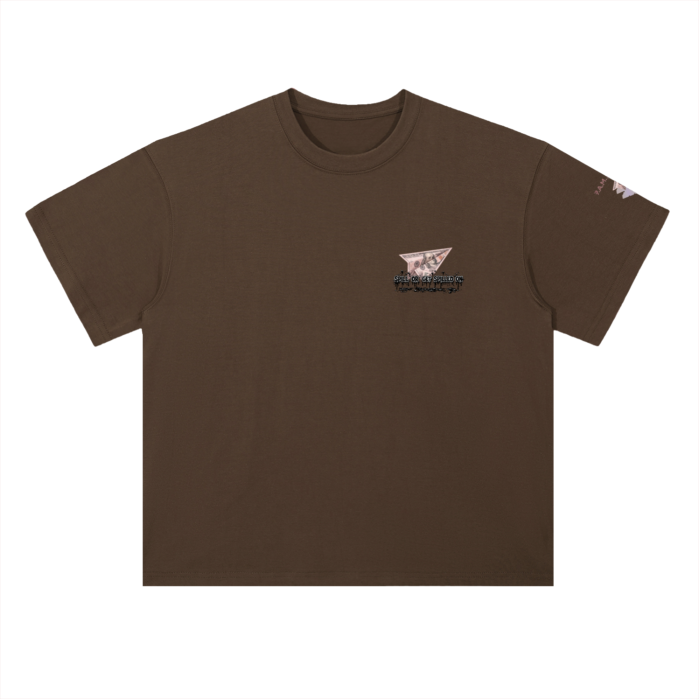 Spill Girl Heavyweight Drop Shoulder Cotton T-Shirt