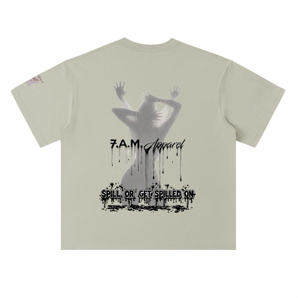 Spill Girl Heavyweight Drop Shoulder Cotton T-Shirt