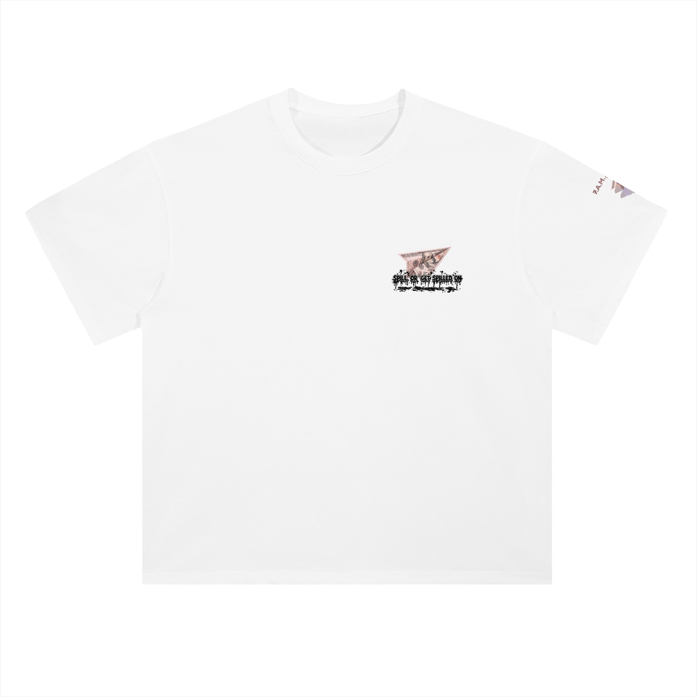Spill Girl Heavyweight Drop Shoulder Cotton T-Shirt