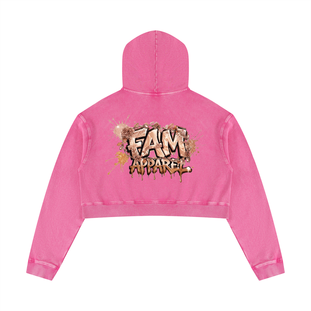Women’s Mineral Washed FALL Crop Hoodie