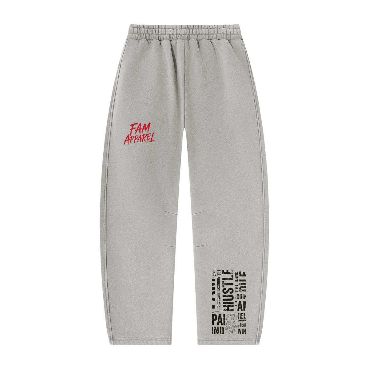 Unisex Vintage Wash Barrel Leg Fleece Sweatpants