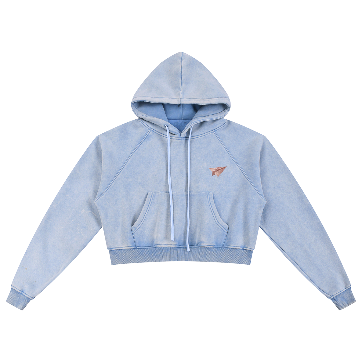 Rose Gold SPILL Cropped Hoodie