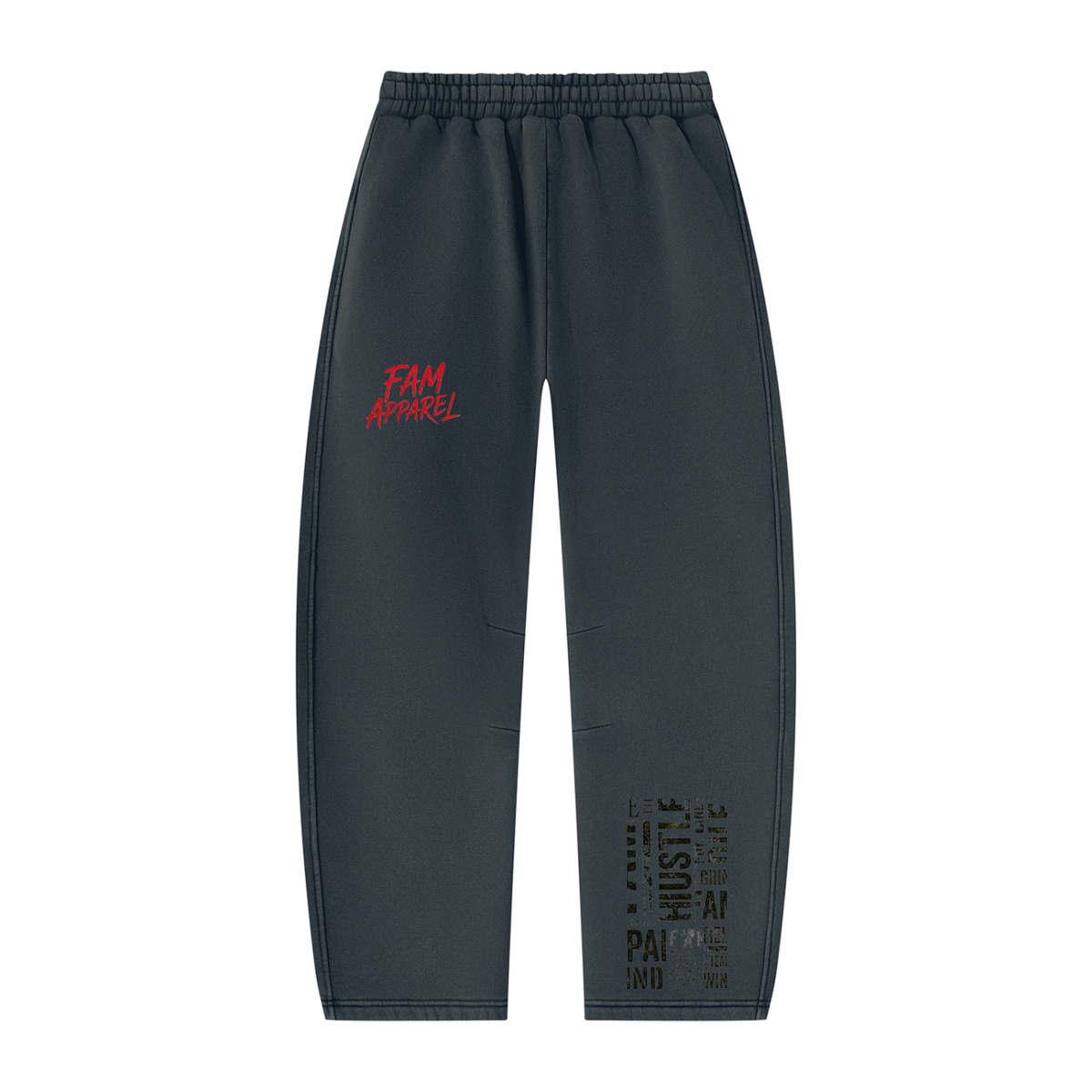 Unisex Vintage Wash Barrel Leg Fleece Sweatpants