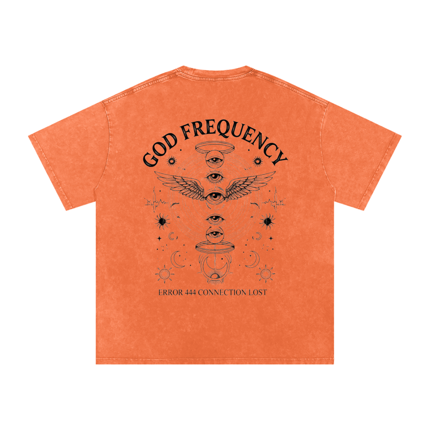 NO SIGNAL Snow Washed Oversized Cotton T-Shirt