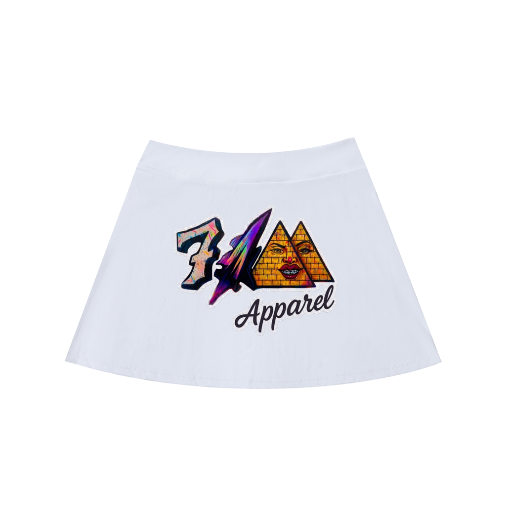 High-Waist Pocketed A-Line Skirt
