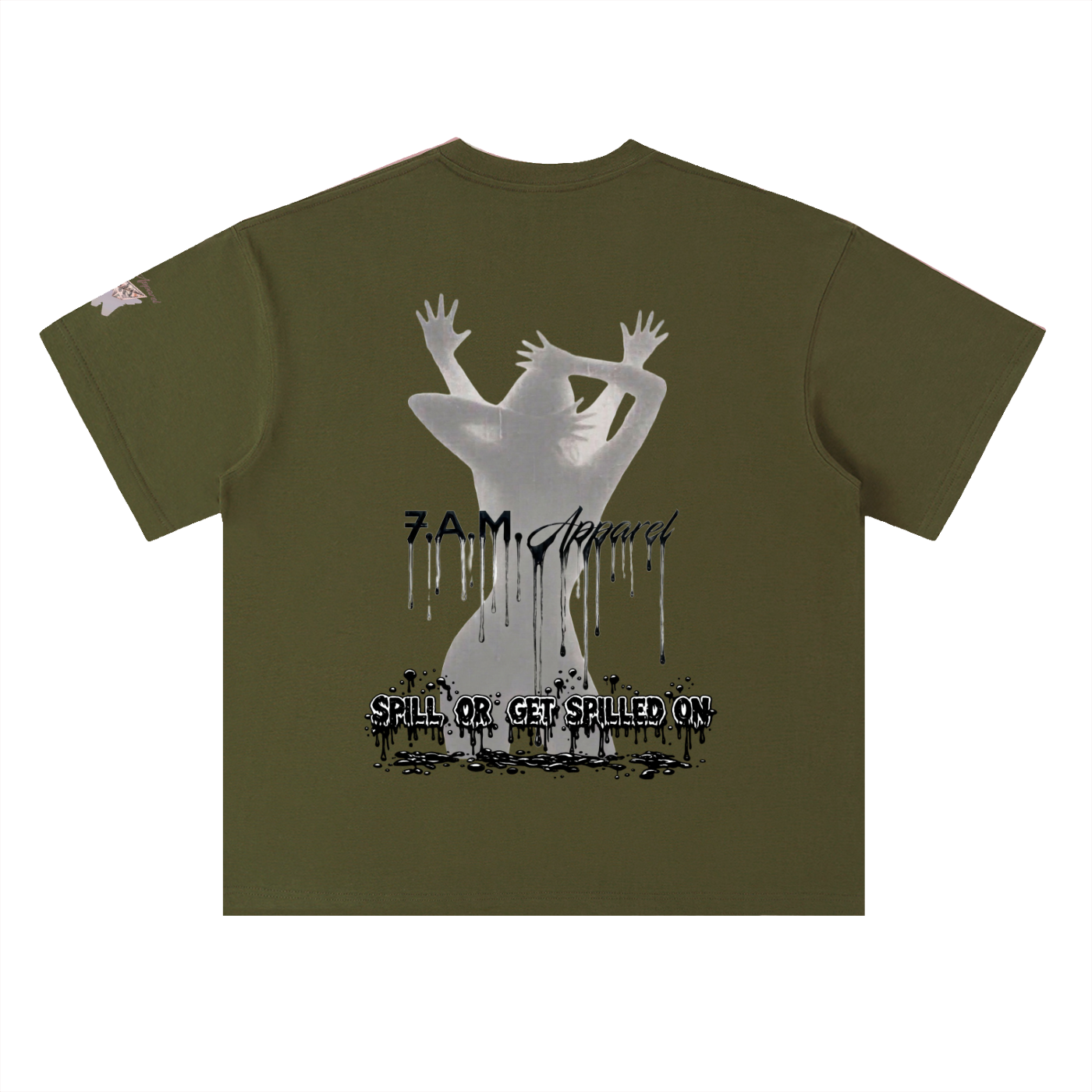 Spill Girl Heavyweight Drop Shoulder Cotton T-Shirt