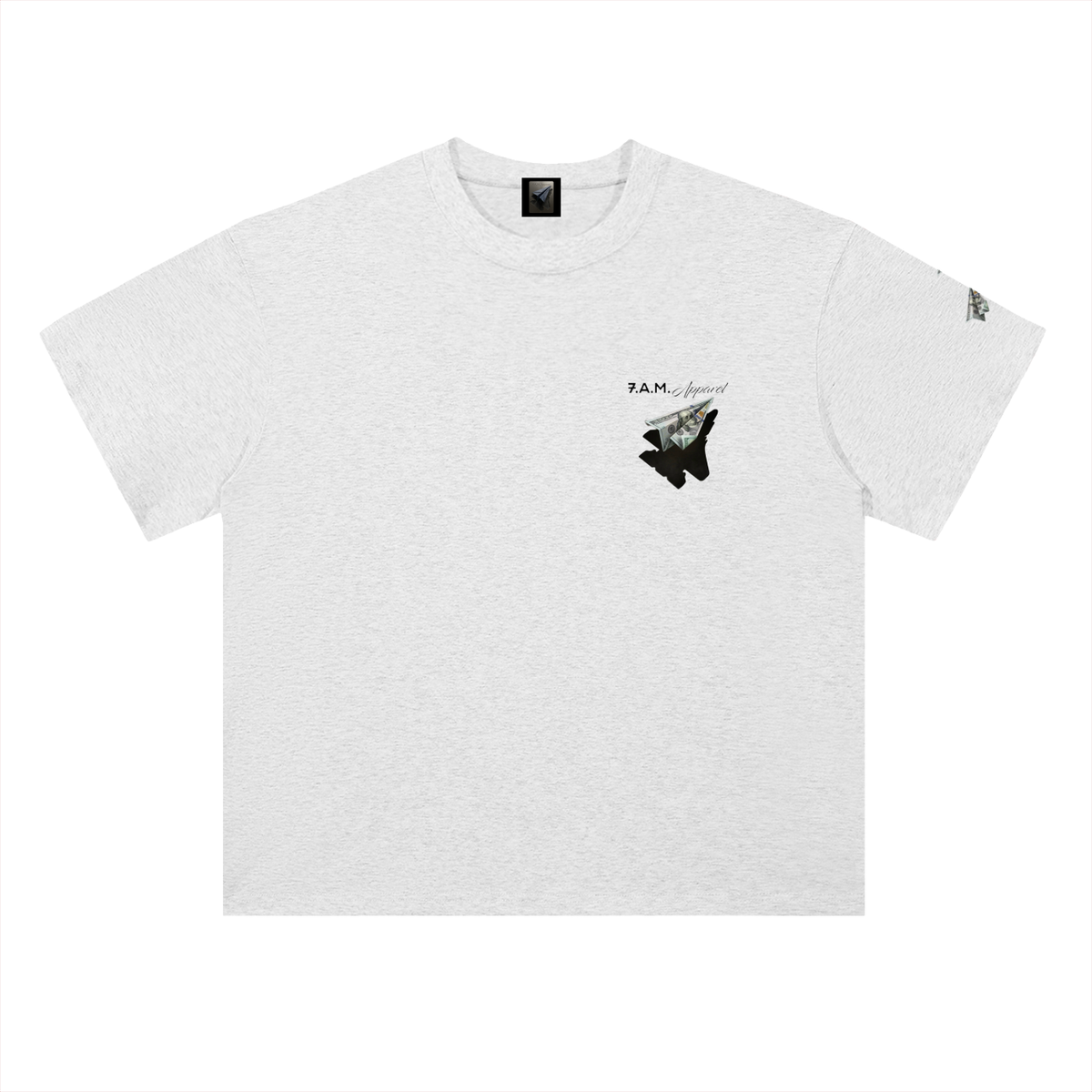 FAM MONEY PLANE Heavyweight Drop Cotton T-Shirt