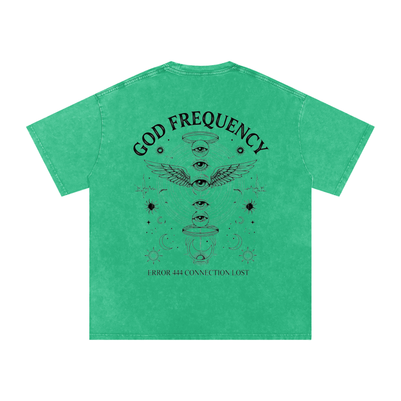 NO SIGNAL Snow Washed Oversized Cotton T-Shirt