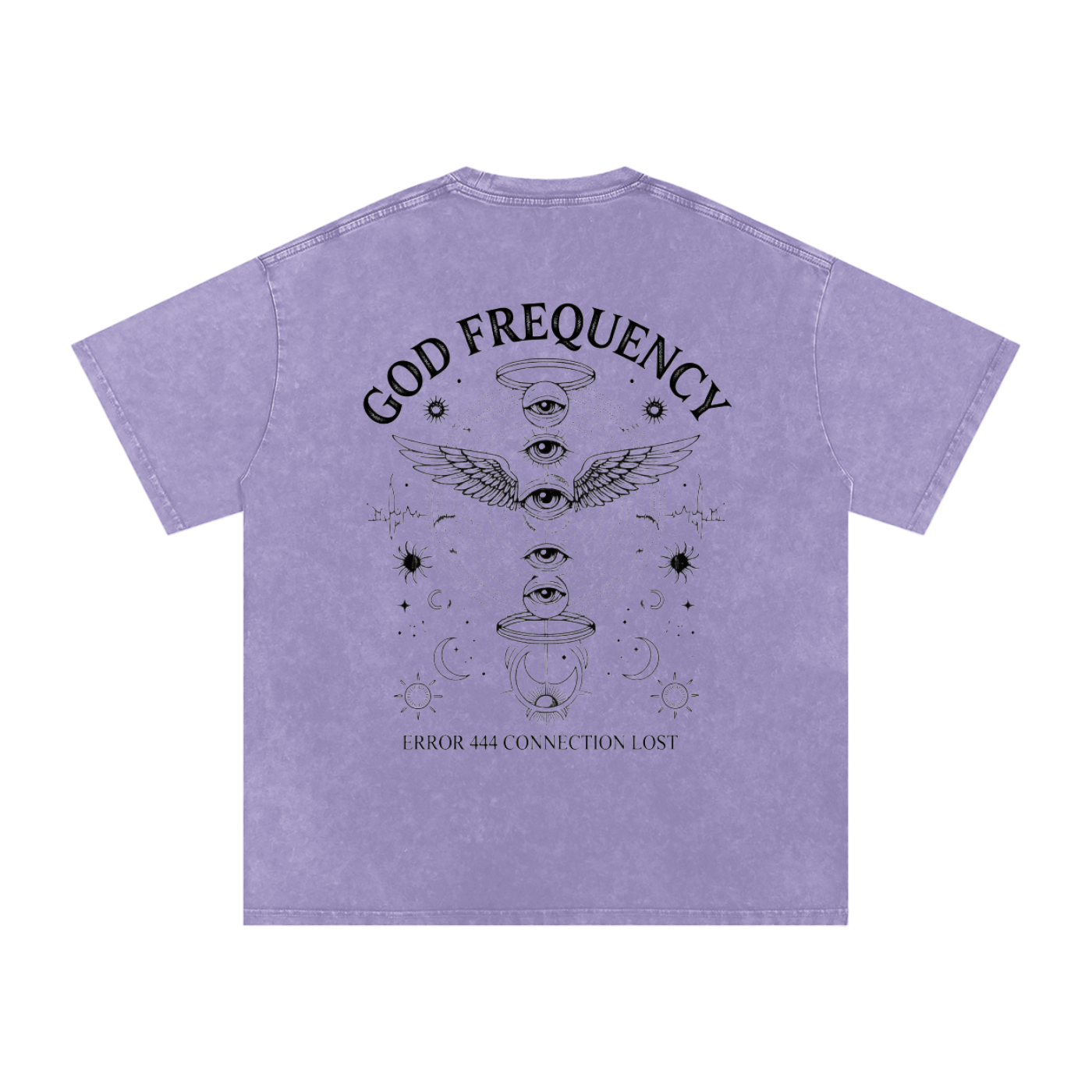 NO SIGNAL Snow Washed Oversized Cotton T-Shirt
