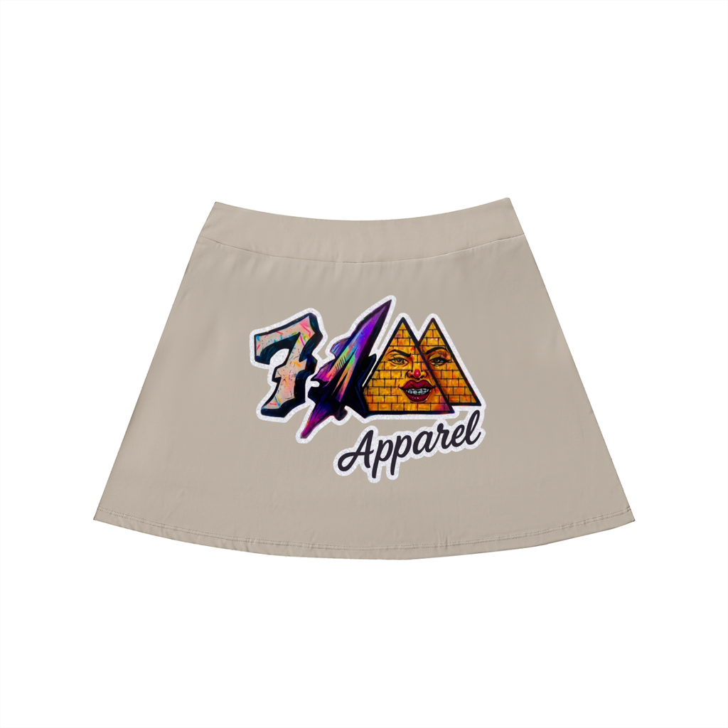 High-Waist Pocketed A-Line Skirt