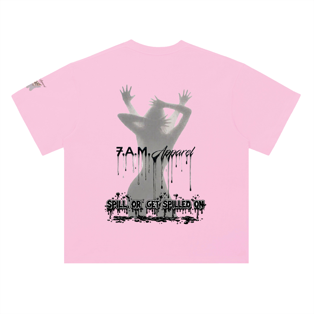 Spill Girl Heavyweight Drop Shoulder Cotton T-Shirt