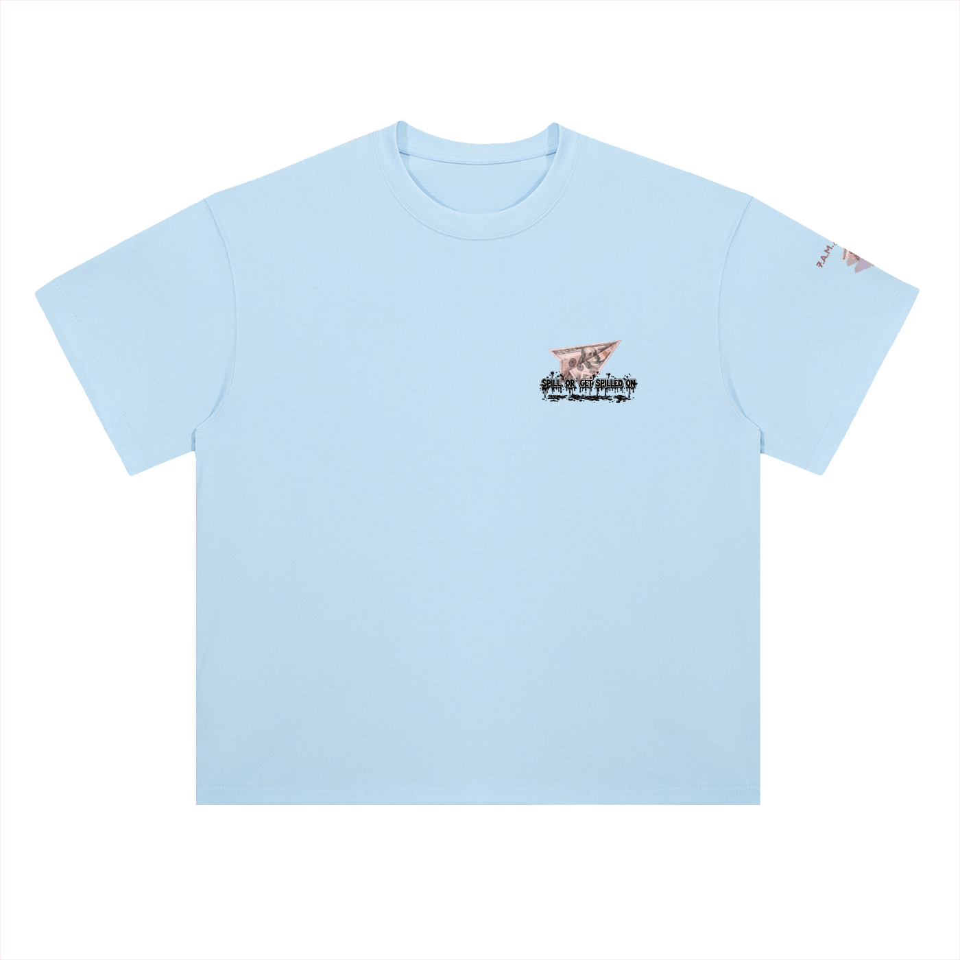Spill Girl Heavyweight Drop Shoulder Cotton T-Shirt