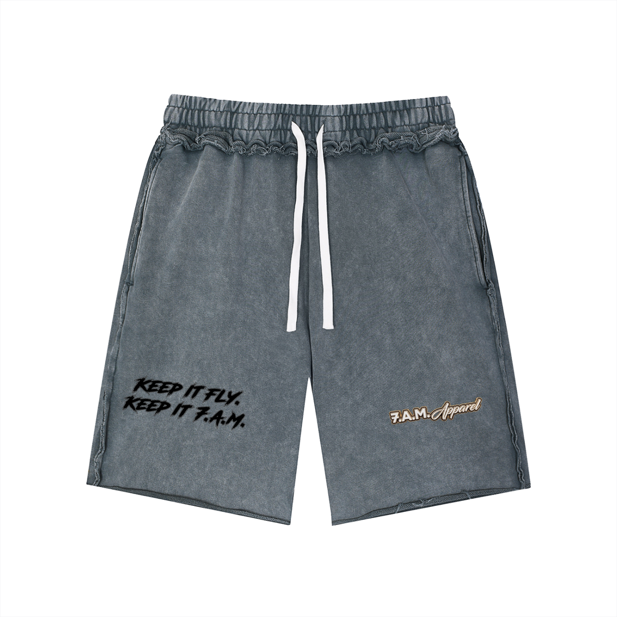 Unisex KEEP IT FAM Raw Edge Shorts
