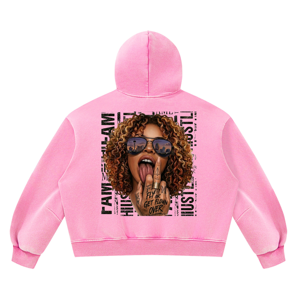 Unisex Vintage Wash Boxy Fleece Hoodie