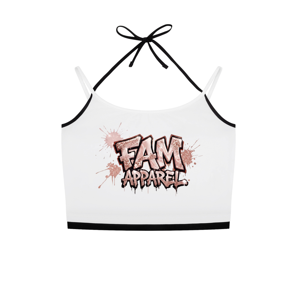 FAM Rose Gold Double Halter Tank Top