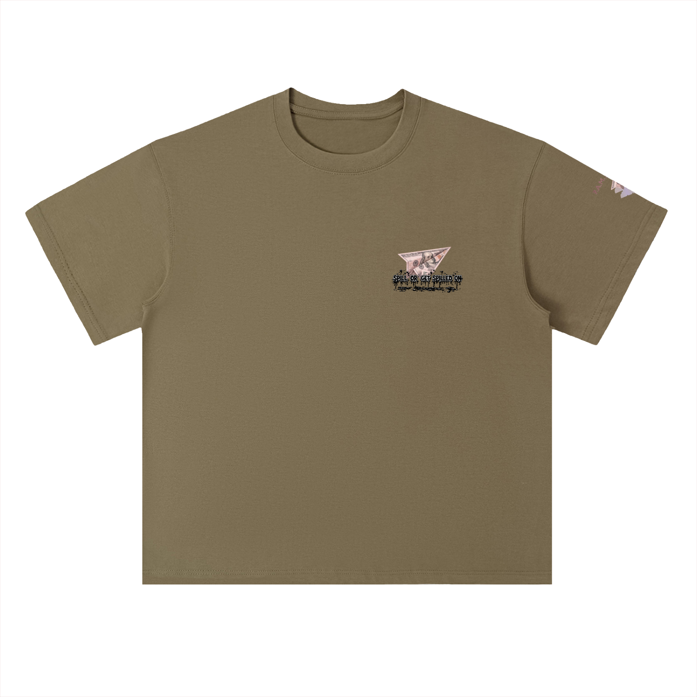 Spill Girl Heavyweight Drop Shoulder Cotton T-Shirt