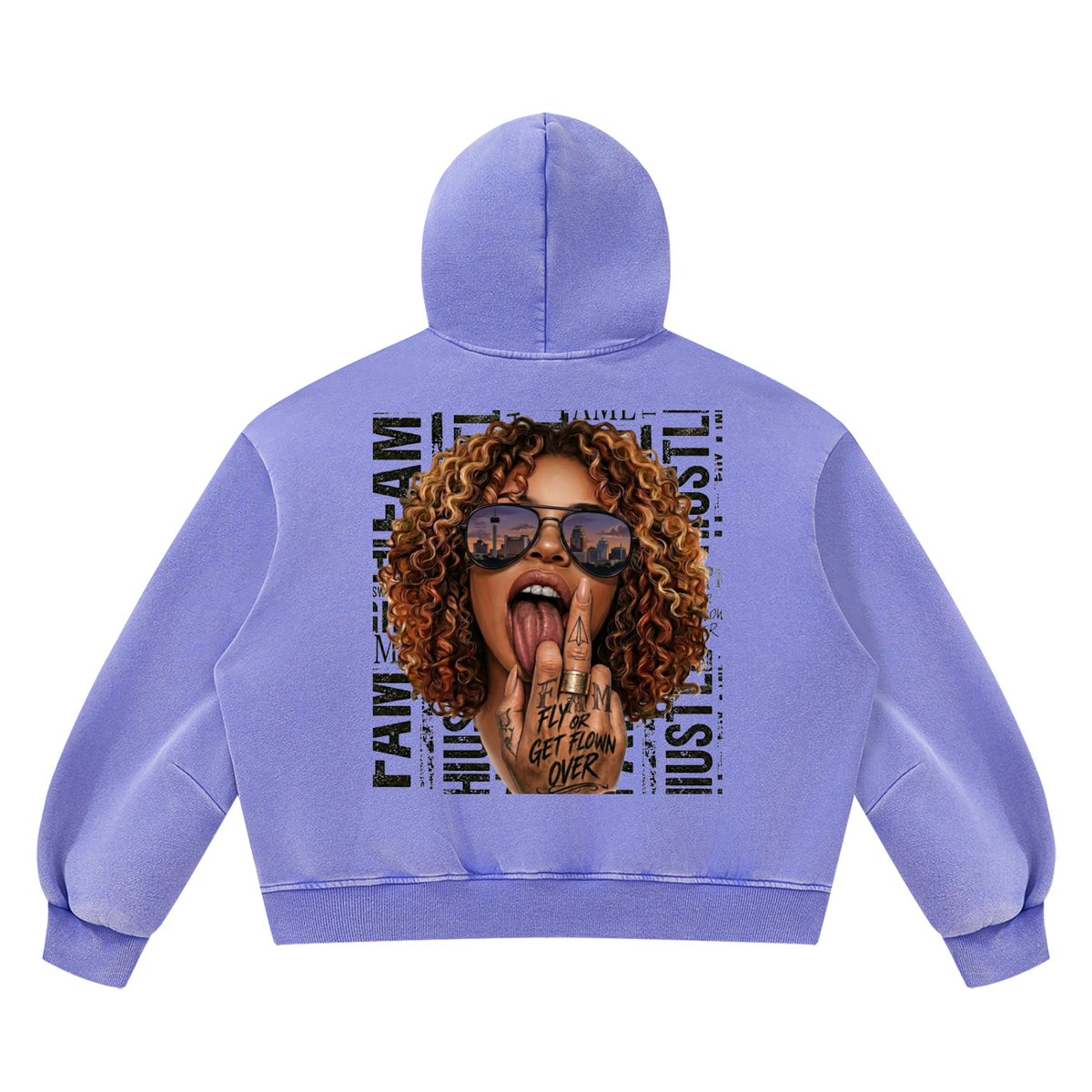 Unisex Vintage Wash Boxy Fleece Hoodie