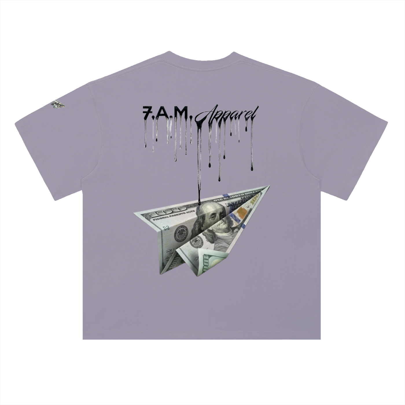 FAM MONEY PLANE Heavyweight Drop Cotton T-Shirt