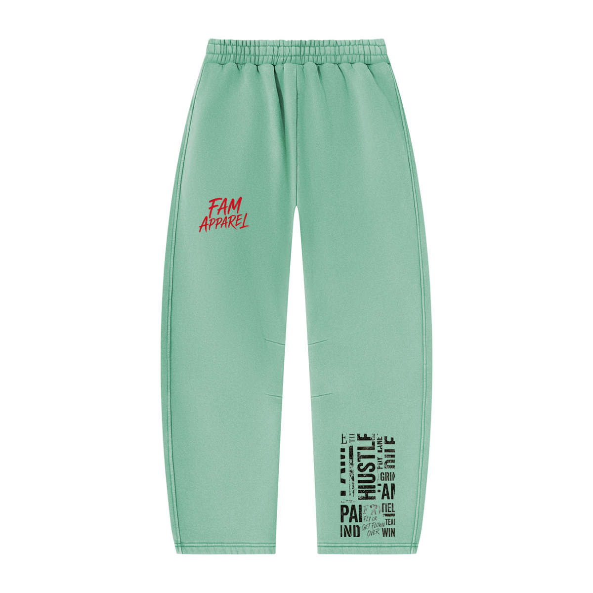 Unisex Vintage Wash Barrel Leg Fleece Sweatpants