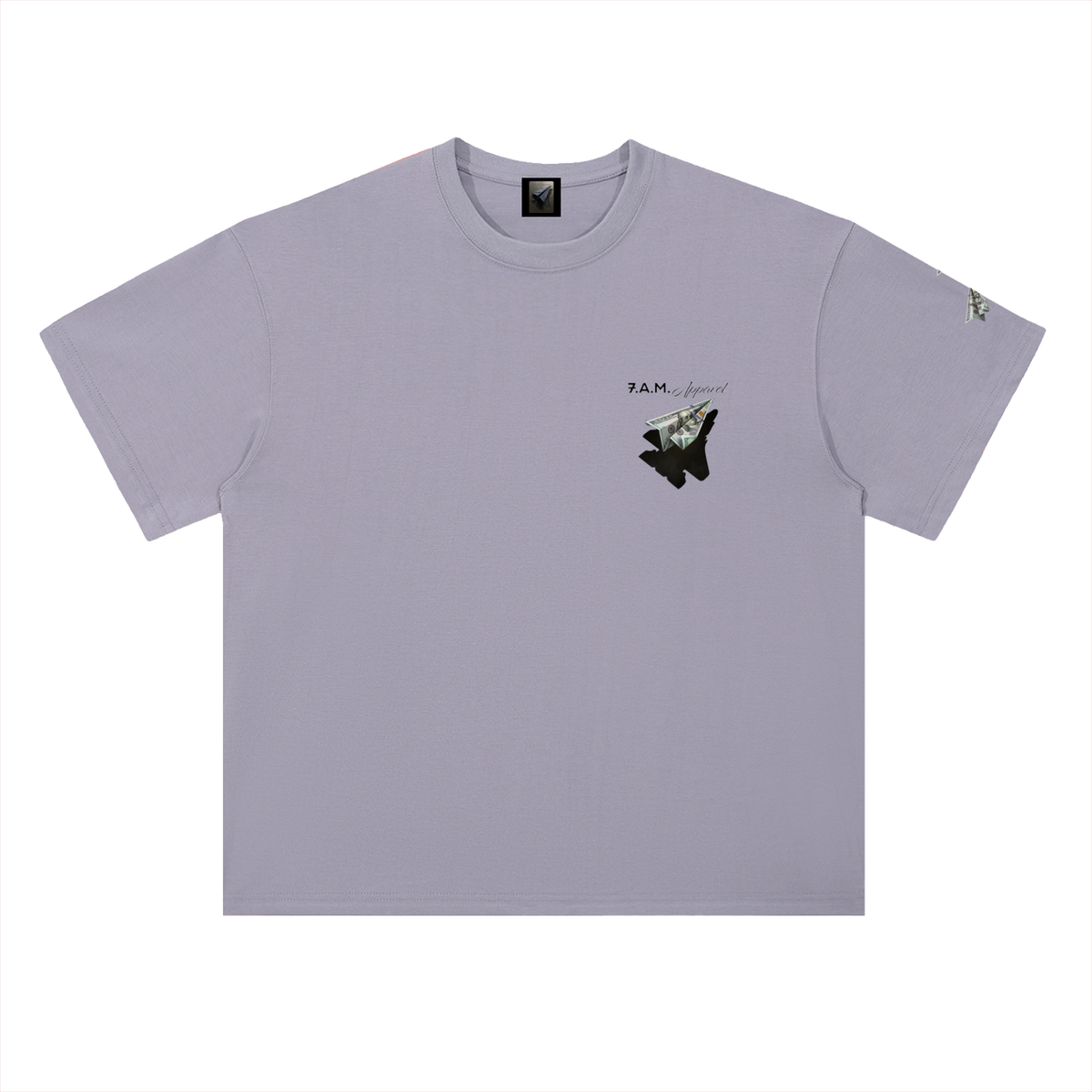 FAM MONEY PLANE Heavyweight Drop Cotton T-Shirt