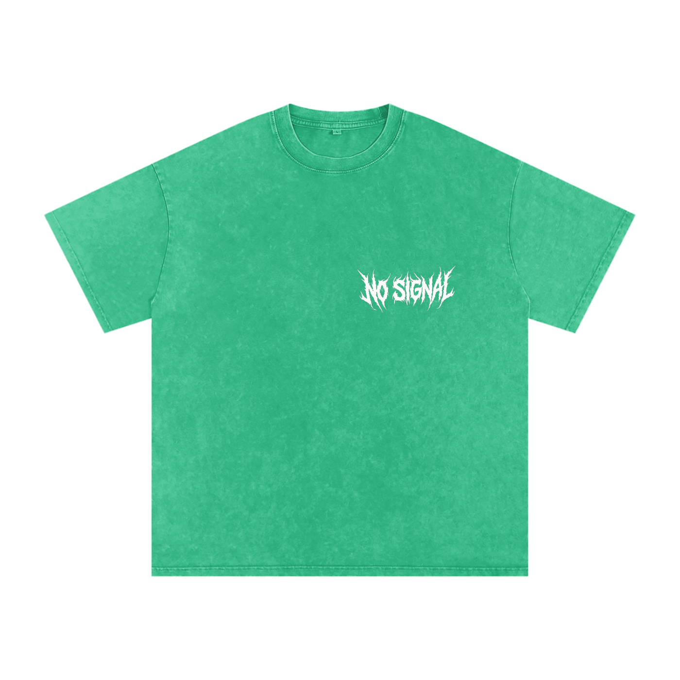 NO SIGNAL Snow Washed Oversized Cotton T-Shirt