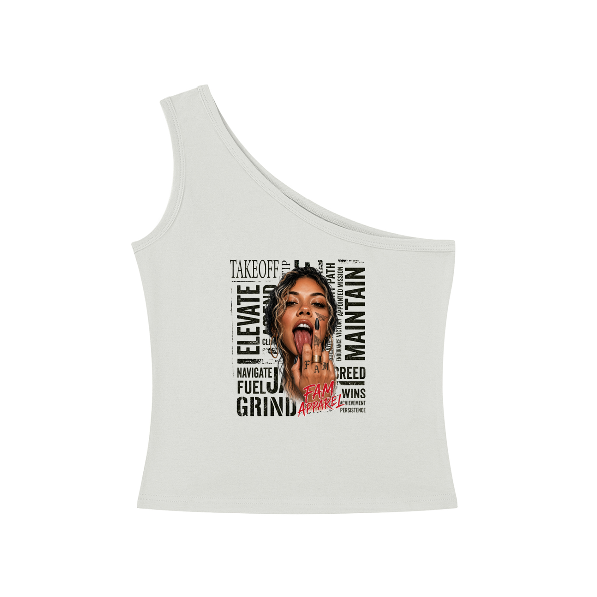 GIRL One-Shoulder Crop T-Shirt