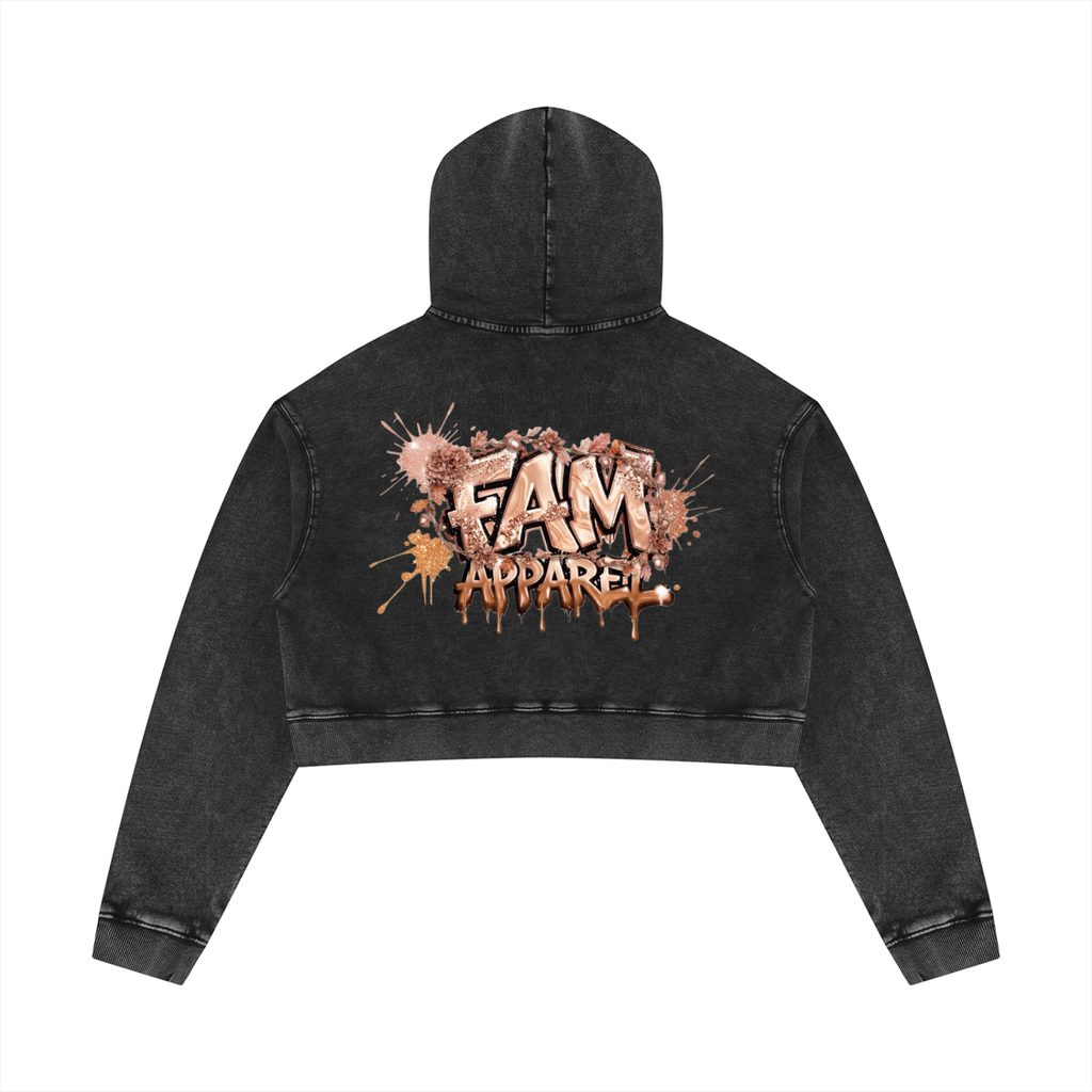 Women’s Mineral Washed FALL Crop Hoodie