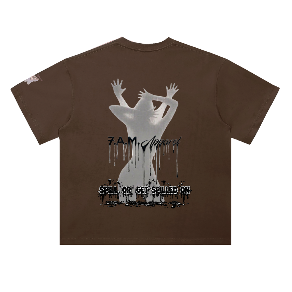 Spill Girl Heavyweight Drop Shoulder Cotton T-Shirt