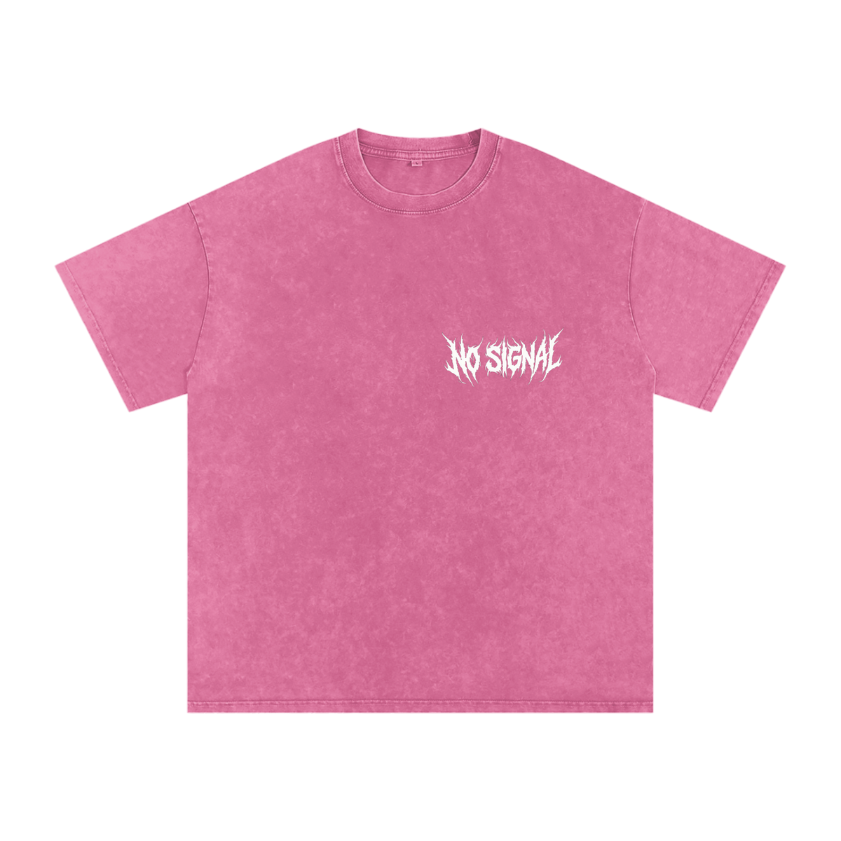 NO SIGNAL Snow Washed Oversized Cotton T-Shirt