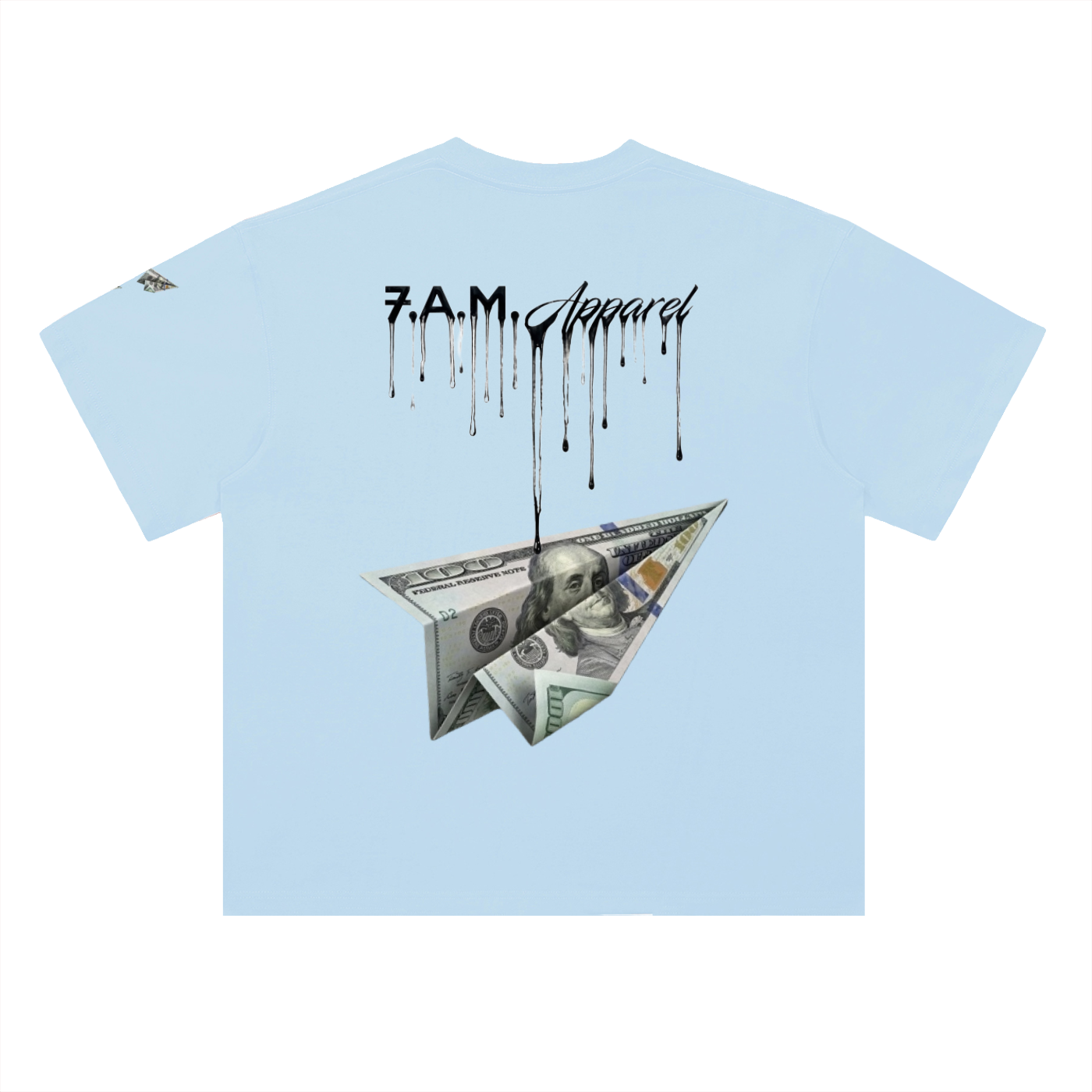 FAM MONEY PLANE Heavyweight Drop Cotton T-Shirt