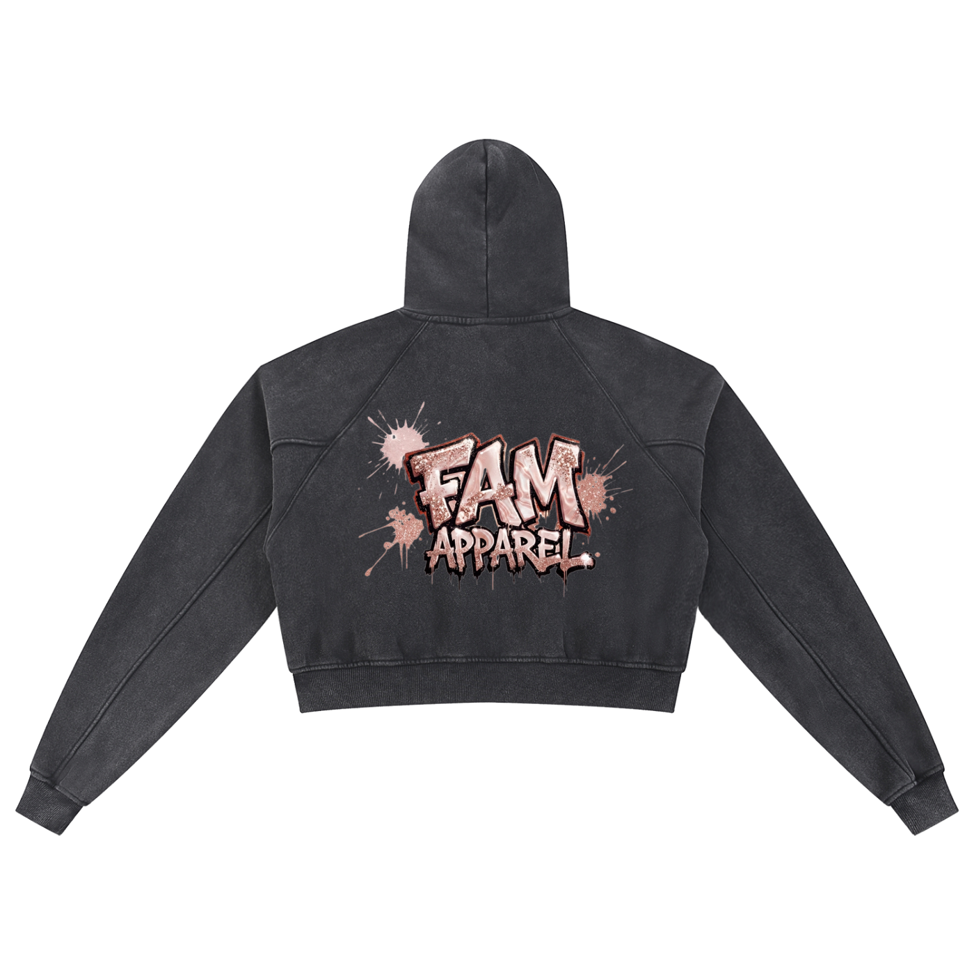 Rose Gold SPILL Cropped Hoodie