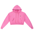 Rose Gold SPILL Cropped Hoodie