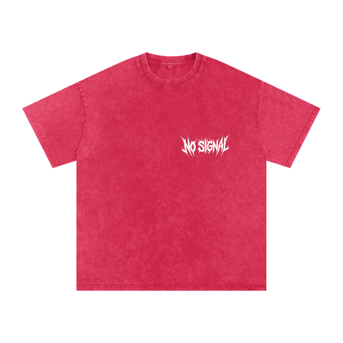 NO SIGNAL Snow Washed Oversized Cotton T-Shirt