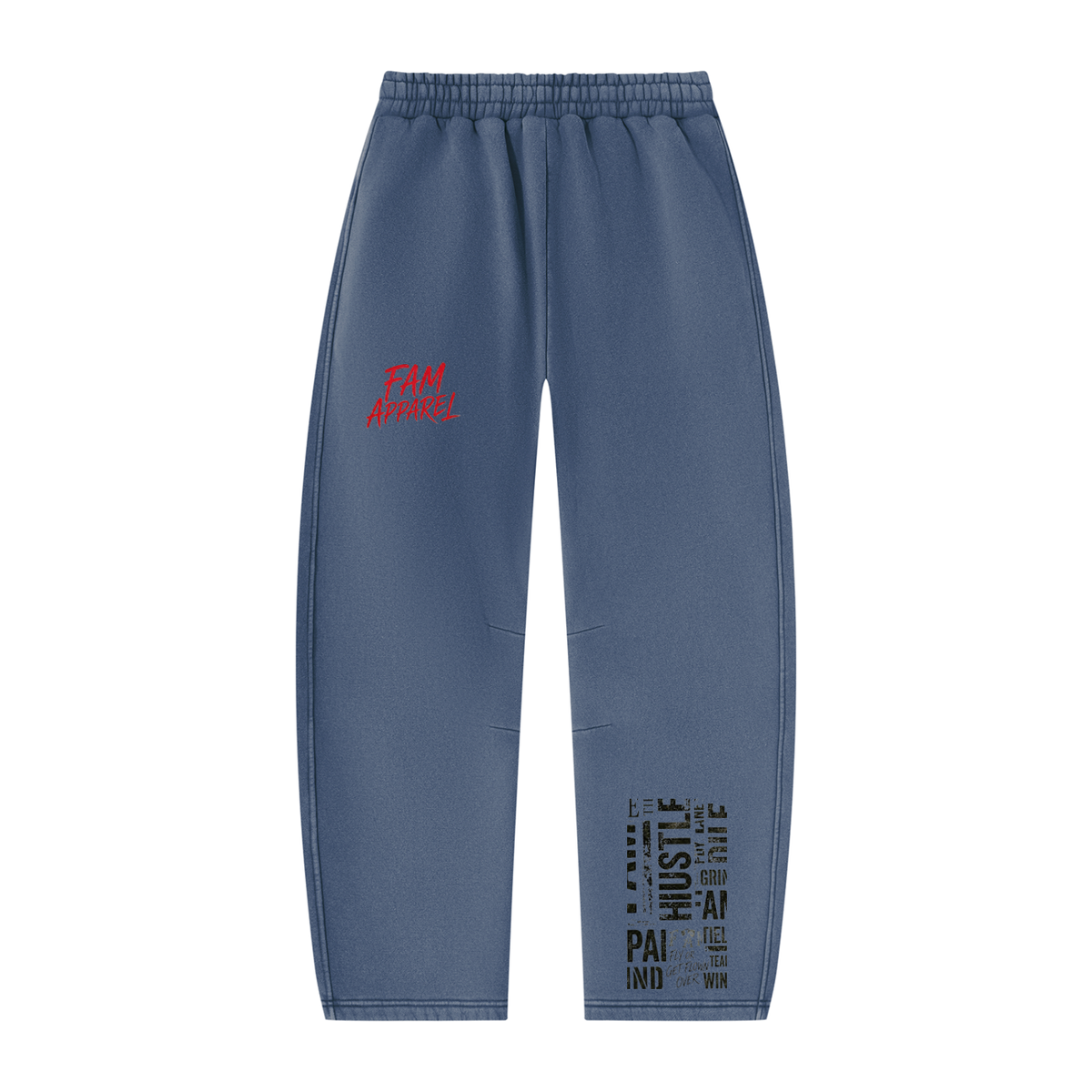 Unisex Vintage Wash Barrel Leg Fleece Sweatpants