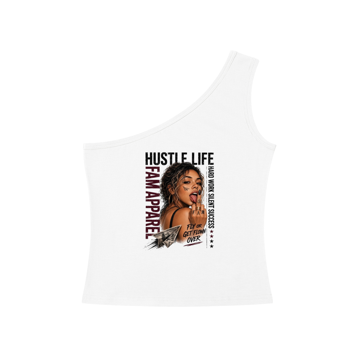 GIRL One-Shoulder Crop T-Shirt