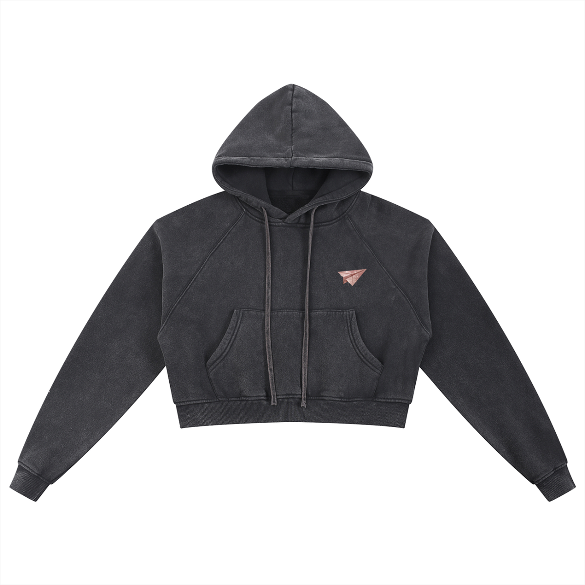 Rose Gold SPILL Cropped Hoodie