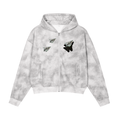FAM Money Dirty Washed Zip-Up Fleece Hoodie