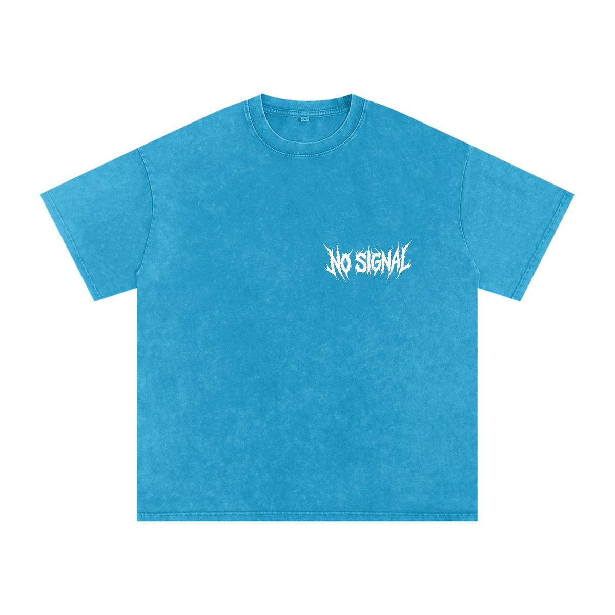NO SIGNAL Snow Washed Oversized Cotton T-Shirt