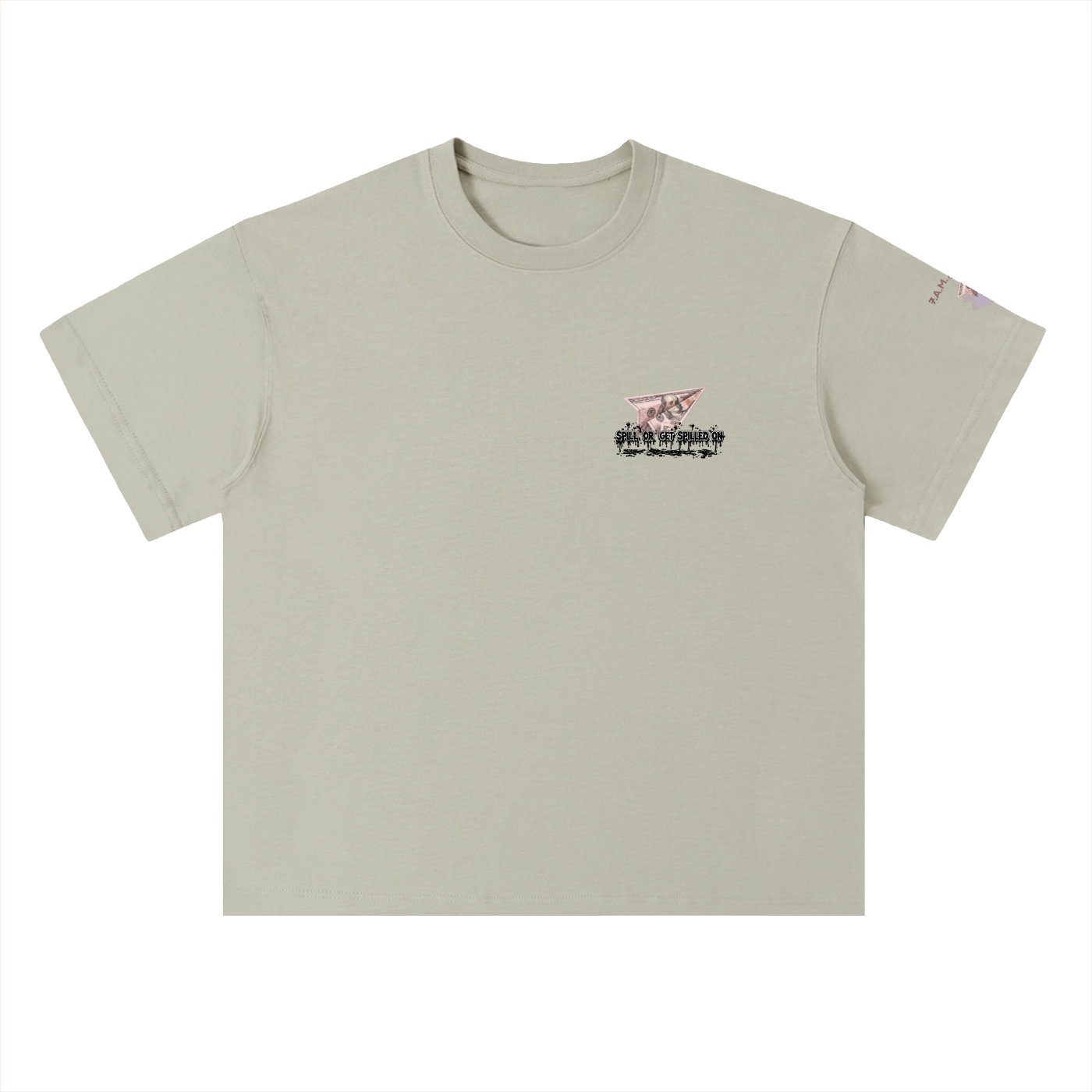 Spill Girl Heavyweight Drop Shoulder Cotton T-Shirt