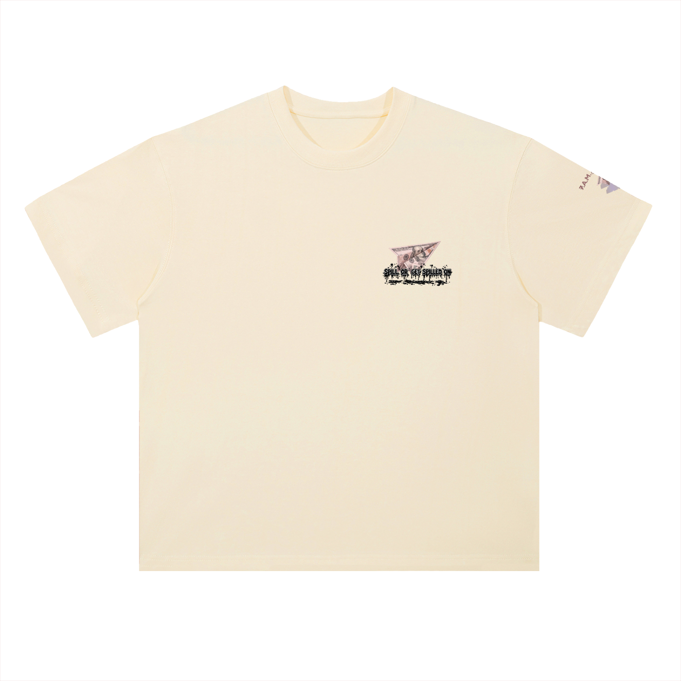 Spill Girl Heavyweight Drop Shoulder Cotton T-Shirt