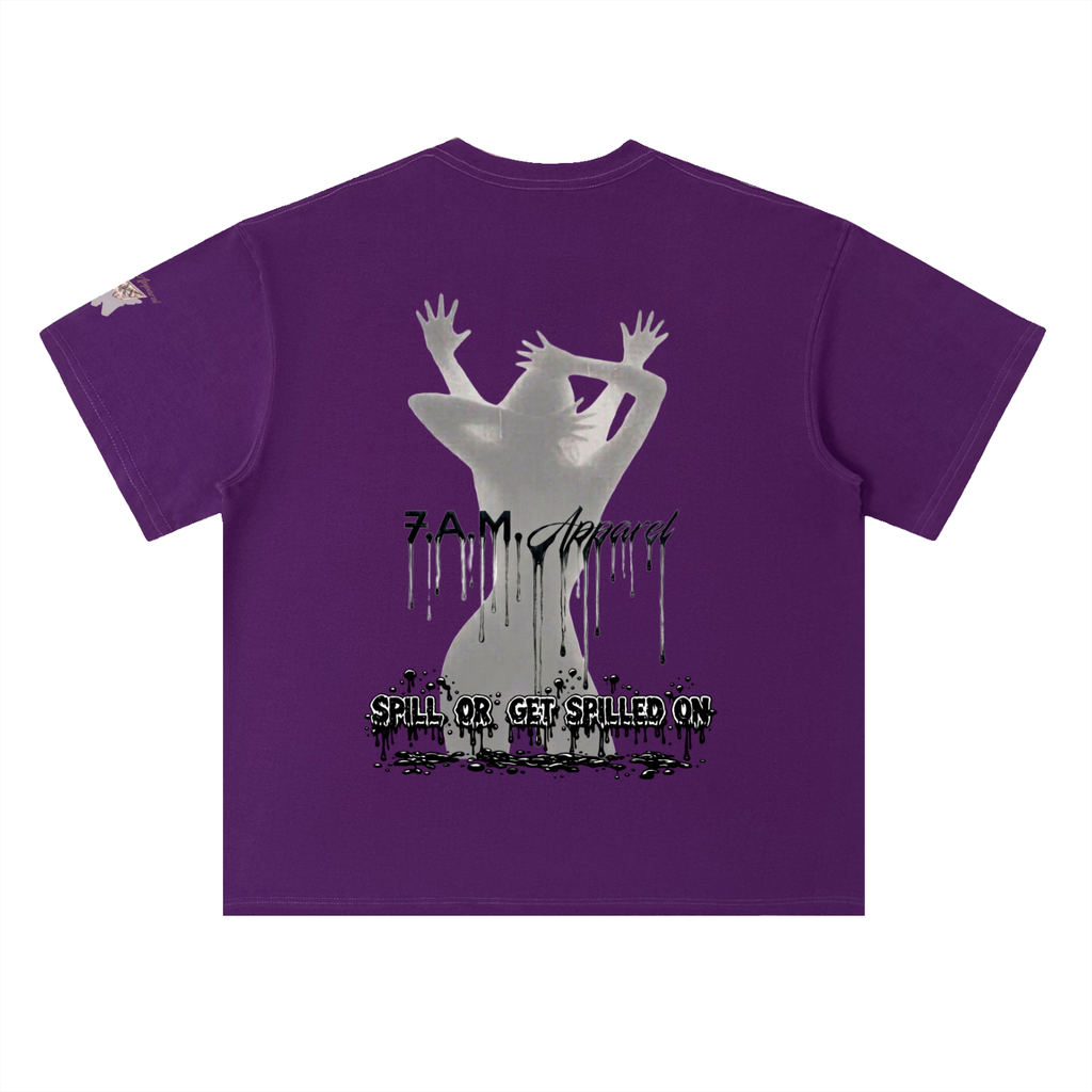 Spill Girl Heavyweight Drop Shoulder Cotton T-Shirt