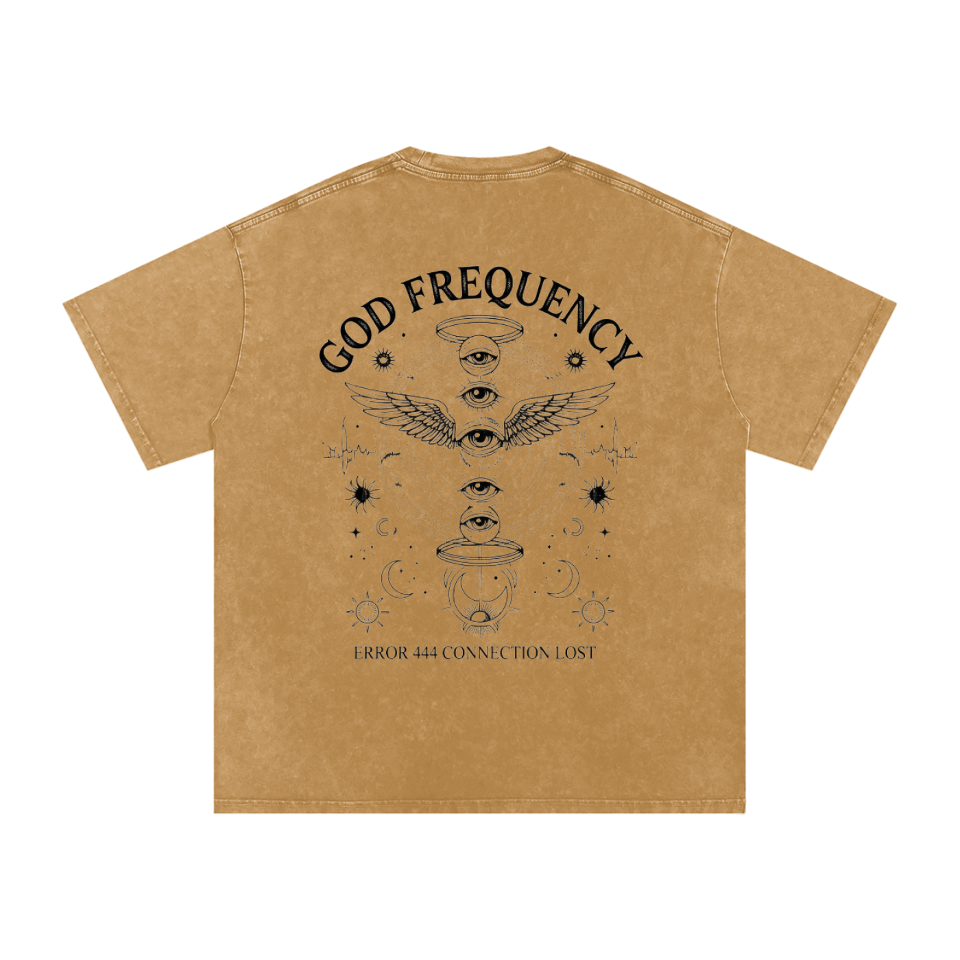 NO SIGNAL Snow Washed Oversized Cotton T-Shirt