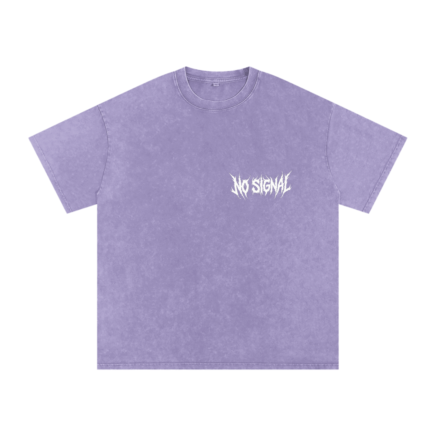 NO SIGNAL Snow Washed Oversized Cotton T-Shirt