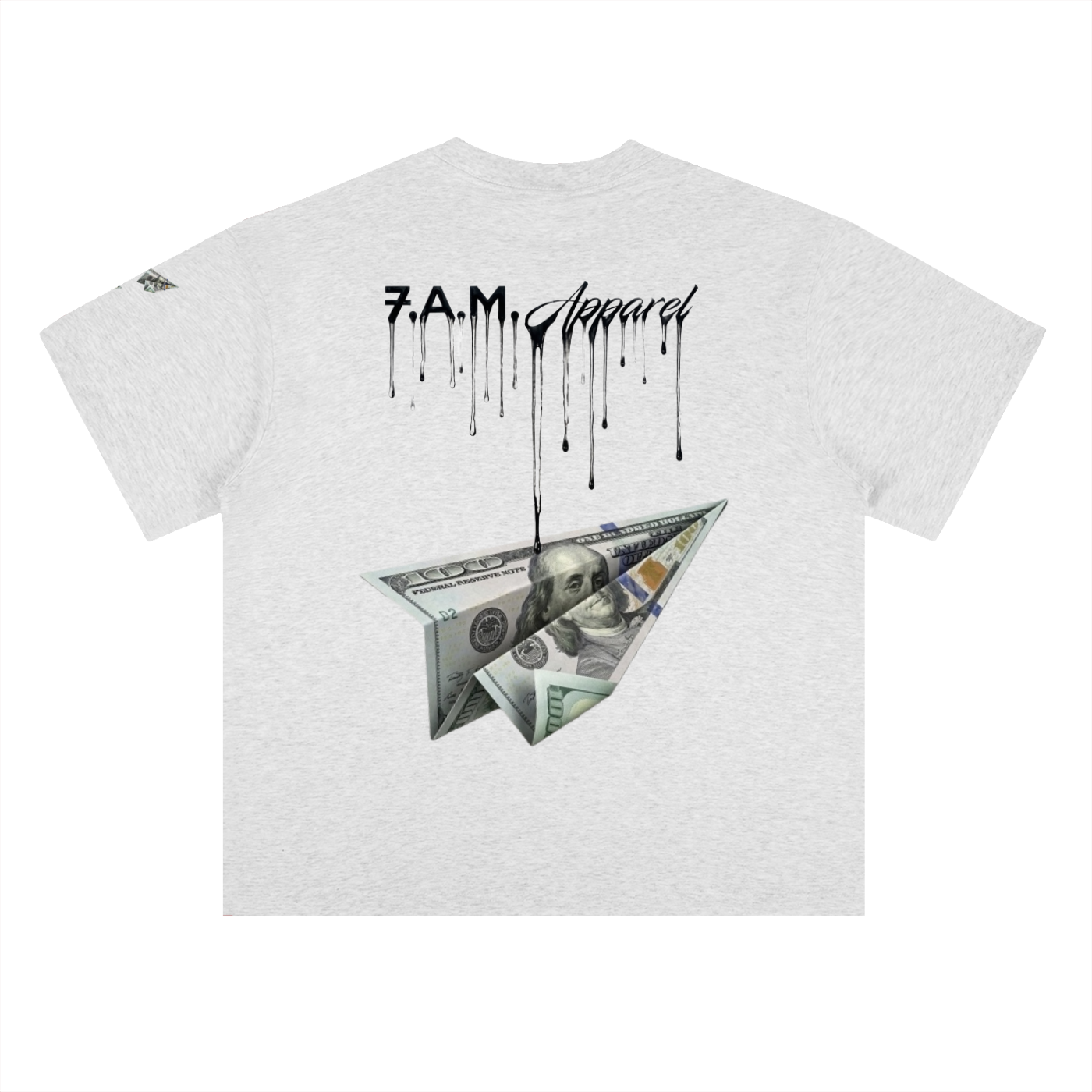 FAM MONEY PLANE Heavyweight Drop Cotton T-Shirt