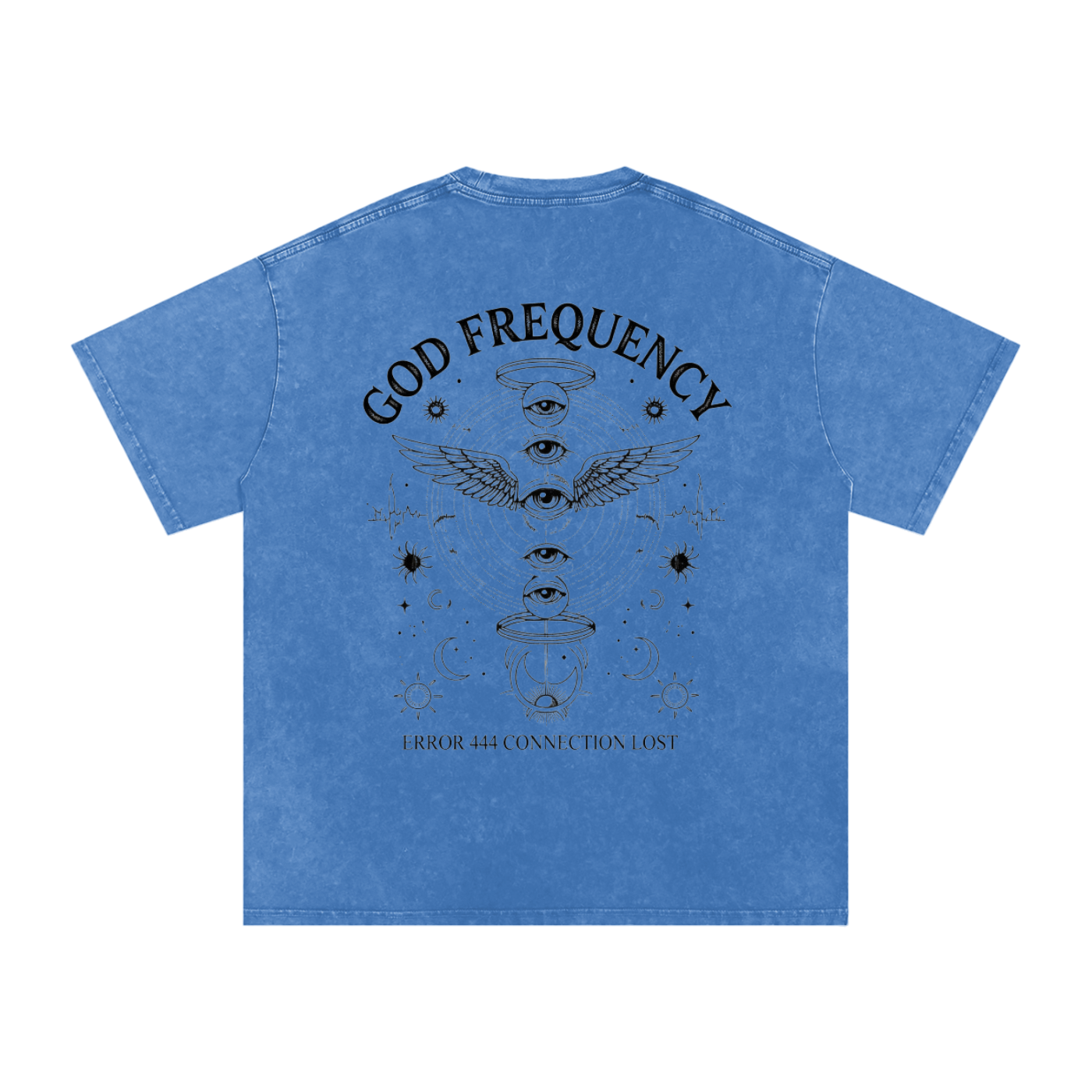 NO SIGNAL Snow Washed Oversized Cotton T-Shirt