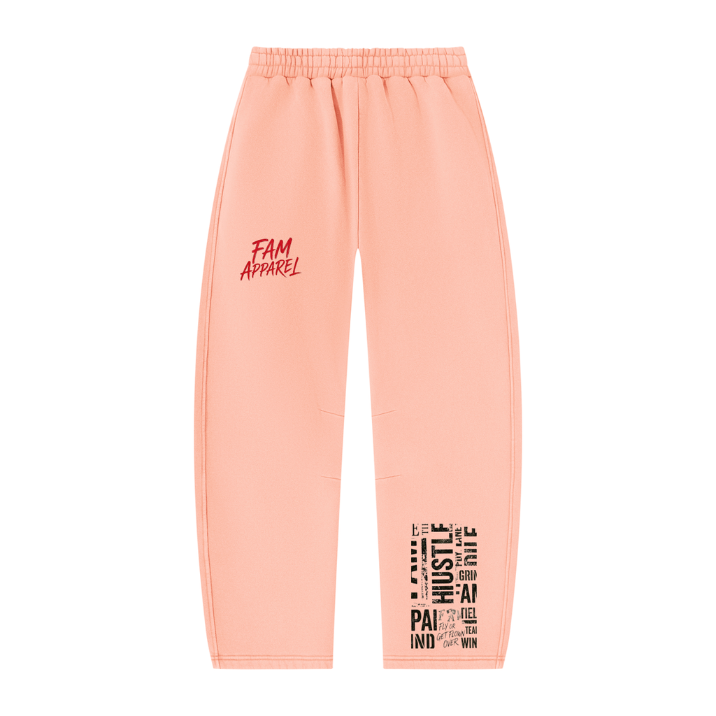Unisex Vintage Wash Barrel Leg Fleece Sweatpants