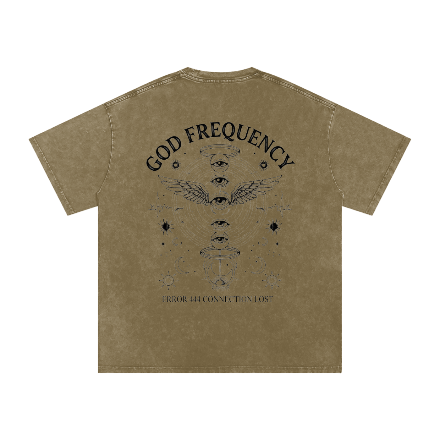 NO SIGNAL Snow Washed Oversized Cotton T-Shirt